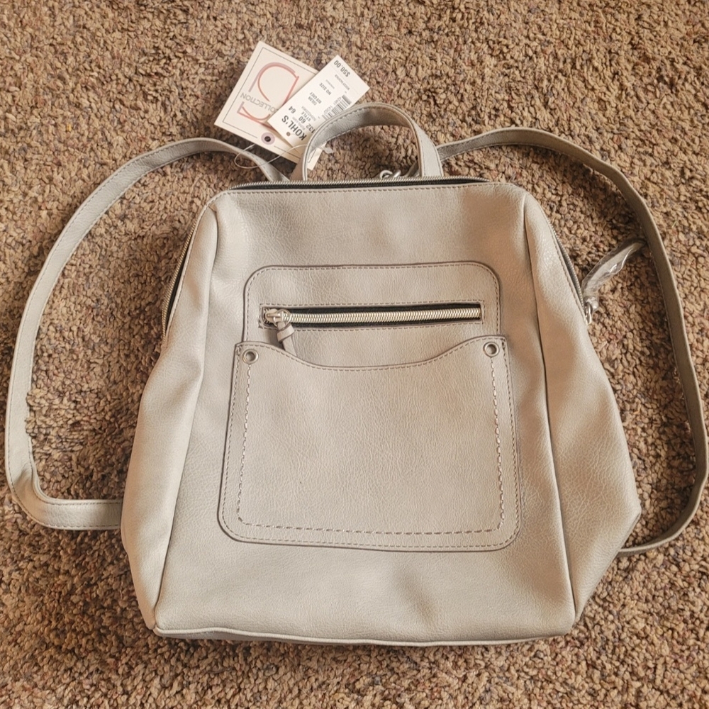 Gray Minimalist Backpack with Adjustable Straps